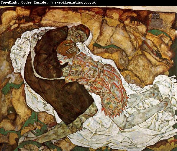 Egon Schiele Death and Girl